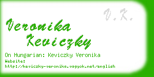 veronika keviczky business card